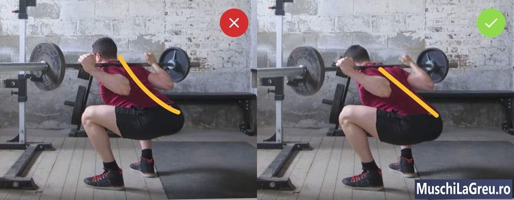 Genuflexiuni cu bara (Squat) Lower Back