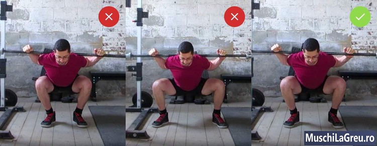 Genuflexiuni cu bara (Squat) Stance