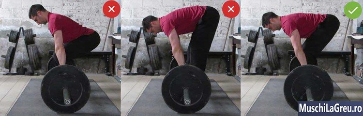 Ramat cu bara (Barbell Row) Hips