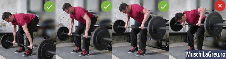 Ramat cu bara (Barbell Row) Cheating